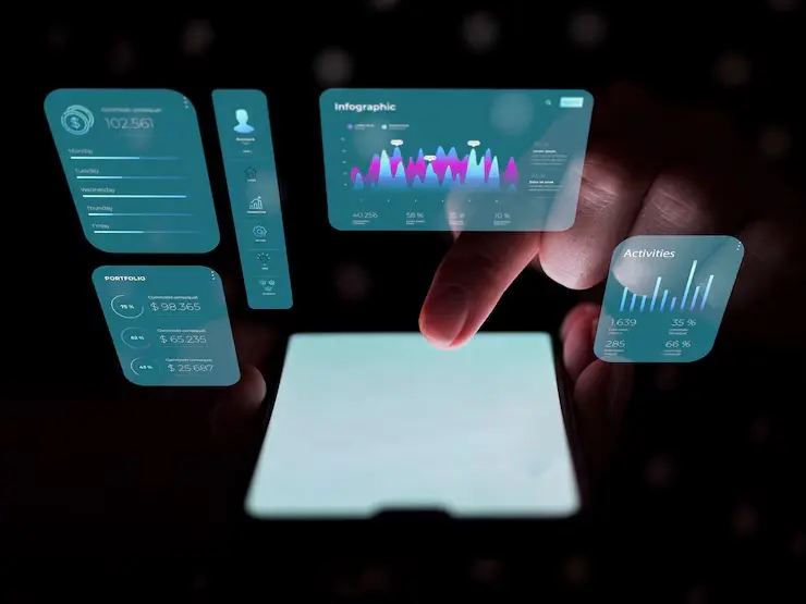 User experience interface design displayed on digital screen